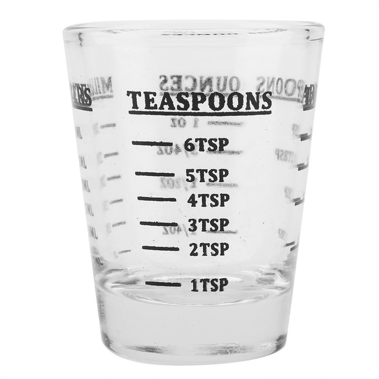 30 ML Small Measuring Cup Scale Drink Glass Measurement Cups Clear Liquid