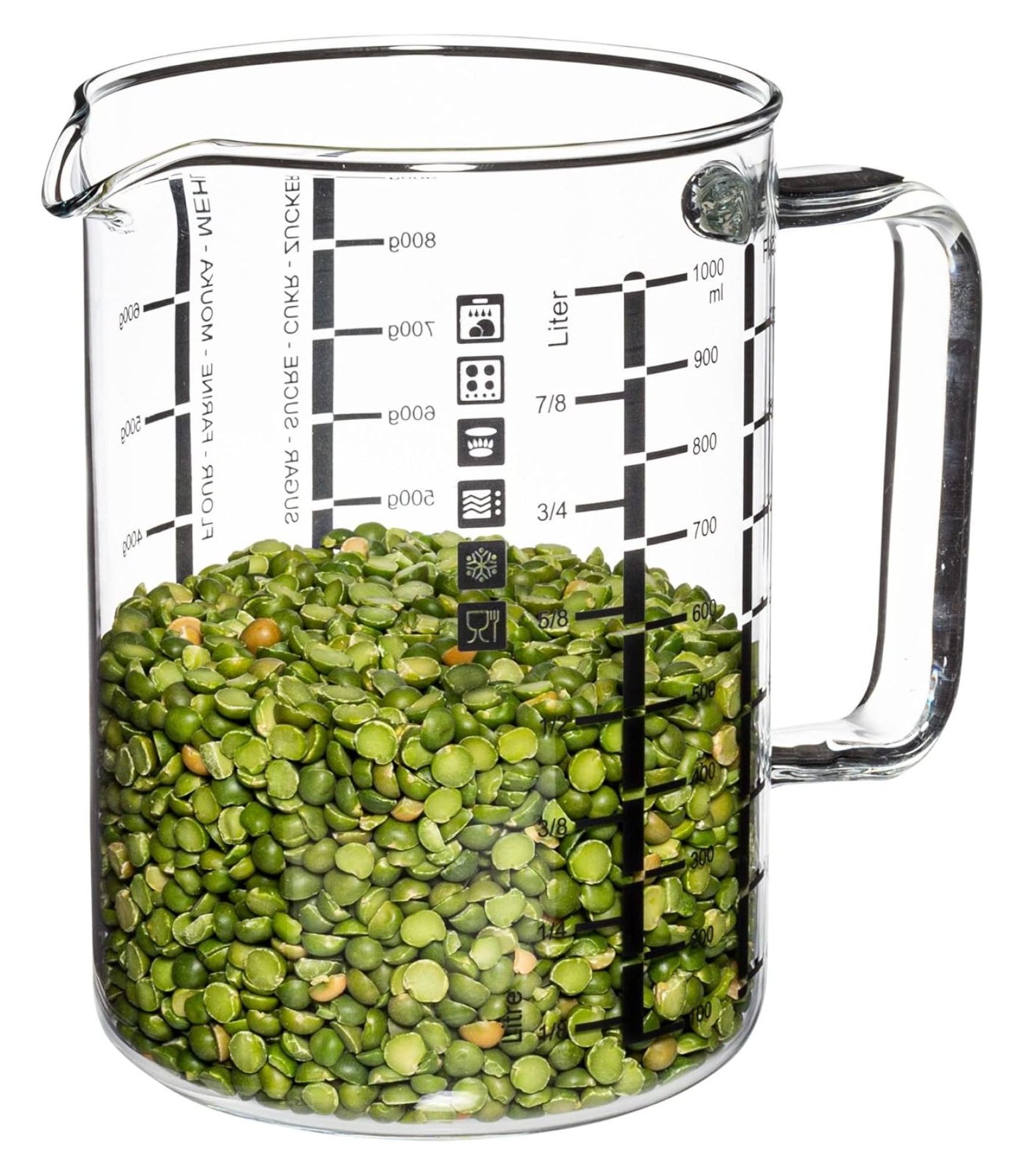 Glass Measuring Cups in Grams, Borosilicate Glass Ml Measuring Cup, 32