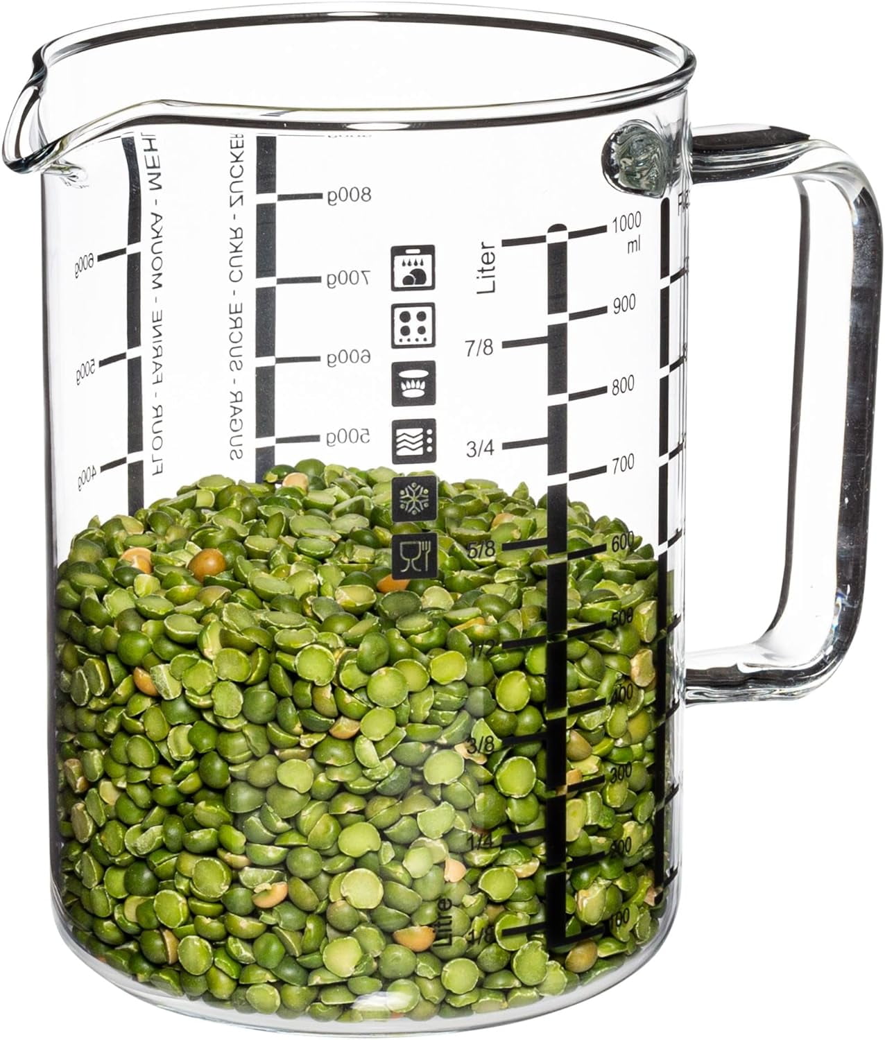 Glass Measuring Cups in Grams, Borosilicate Glass Ml Measuring Cup, 32