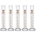 thumbnail image 1 of Glass Measuring Cylinder 10ml (PACK OF 5) Borosilicate glass by Sponix BioRx, 1 of 6
