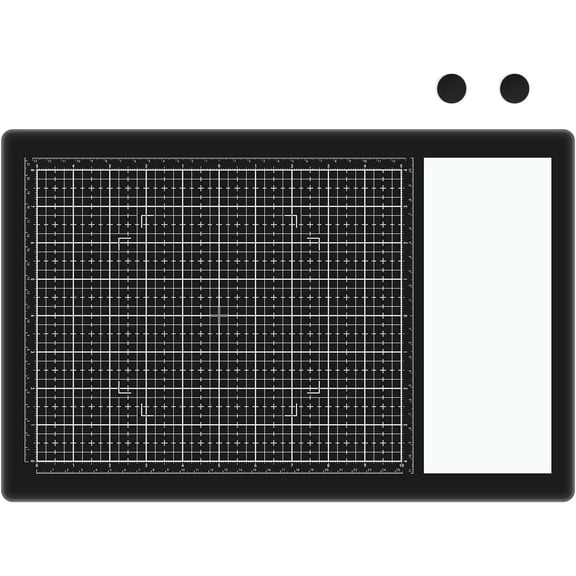 Glass Media Mat, Scratch and Heat Resistant Glass Media Mat W/ Heat Resistant Non-Stick Media Surface Craft Mat for Card Making Stamping 15.75x10.24in
