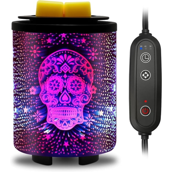 Glass Melted Wax Candle Warmer Lamp – Flameless Candle & Aromatherapy Diffuser for Living Room, Bedroom, Office Decor