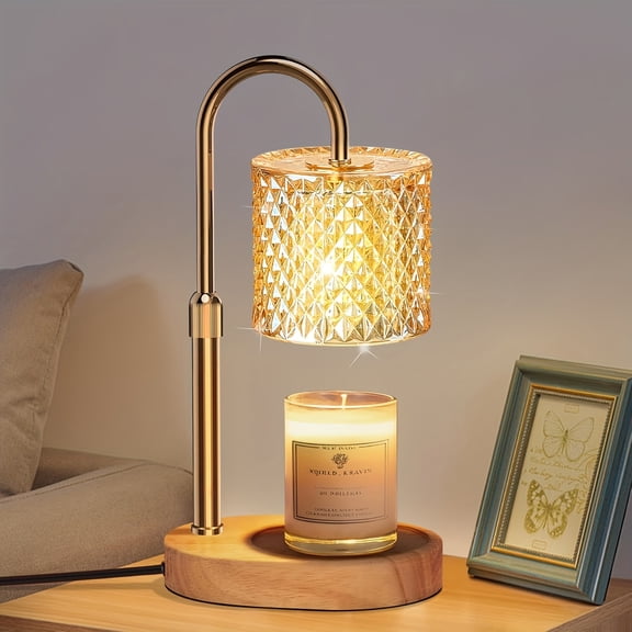Glass Melted Wax Candle Warmer Lamp – Flameless Candle & Aromatherapy Diffuser for Living Room, Bedroom, Office Decor