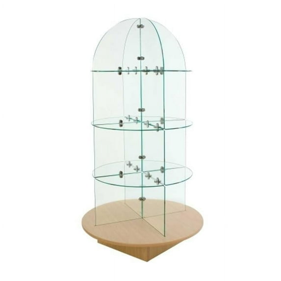 Glass Merchandiser With Round base