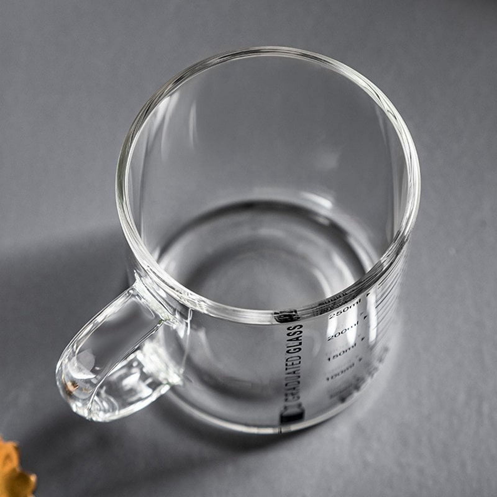Rocaware 2 Cup Borosilicate Glass Measuring Cup With 50ML Intervals Scale  New Kitchen Accessories Easy Measure Liquid Powder Milk Cups