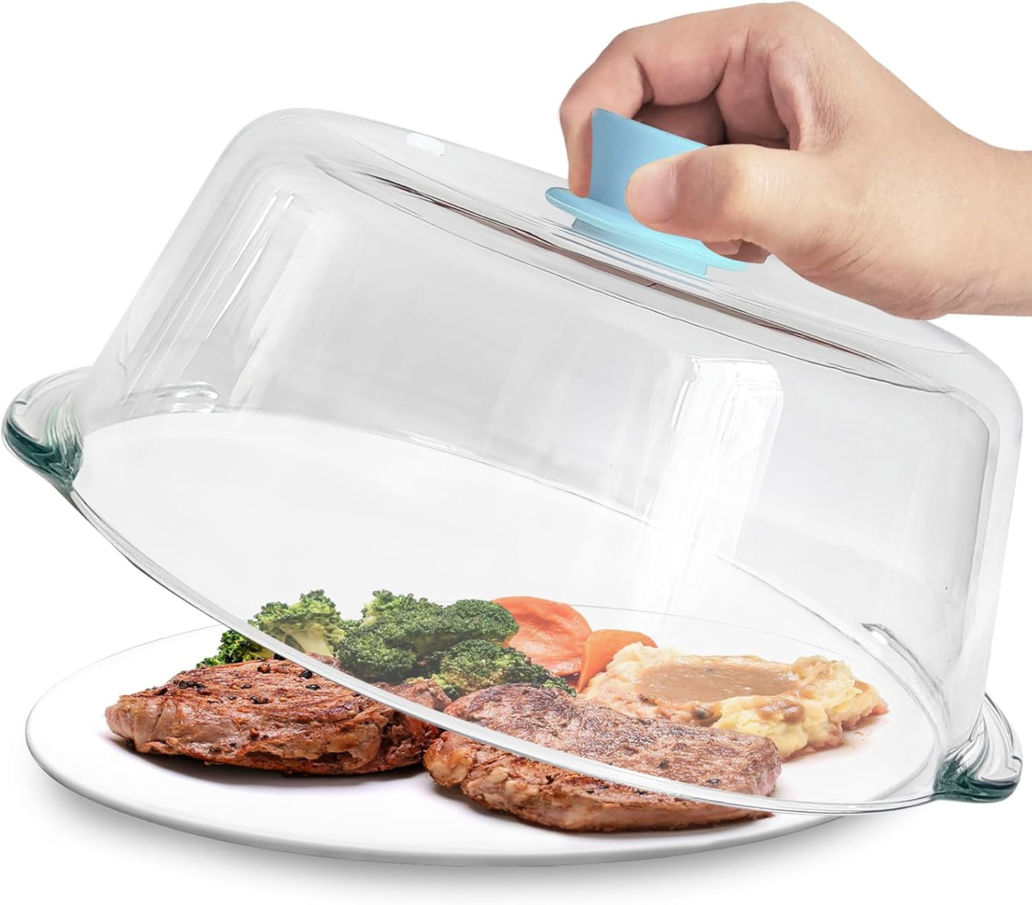 Glass Microwave Splatter Cover for Food Tall Microwave Cover with ...