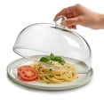 thumbnail image 1 of Glass Microwave Splatter Cover | Transparent Food-Safe Lid | 13x13x9.45 Inch Heat-Resistant Cover for Microwave Oven | 1-Pack, 1 of 6