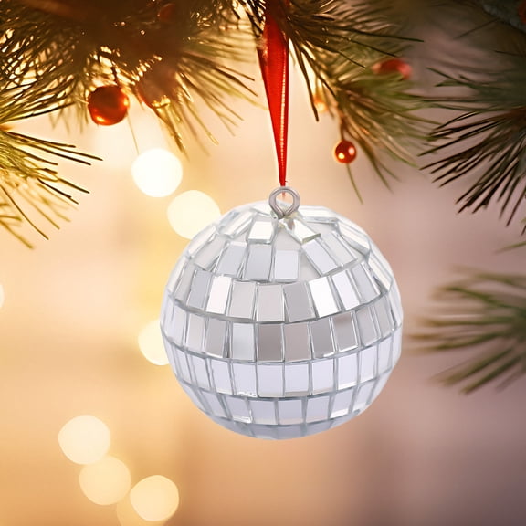 Glass Mirrored Reflective Disco Balls Hanging Sphere Ornaments For Cake Decor Photography Props Party Figurine Statue Display Accent Desk Gift Home Party Decor Supplies