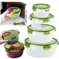 thumbnail image 1 of Mixing Bowls With Lids Set 4 Piece Nesting Design For Kitchen Prep And Storage Green Suitable For Cooking And Serving, 1 of 9