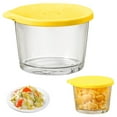 thumbnail image 1 of Glass Mixing Bowls with Airtight Lids, High Borosilicate Nesting Meal Prep Containers, Leak Proof Microwave Freezer Safe Kitchen Essentials Yellow, 1 of 4