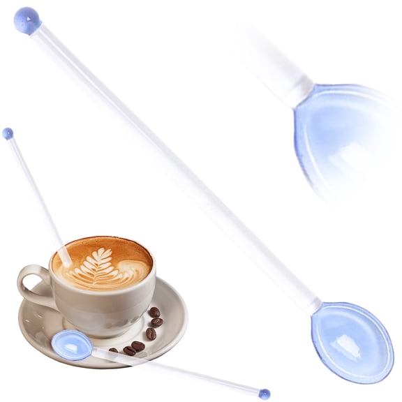 Glass Mixing Spoon, Heat Resistant Stirring Rod – Glass Teaspoons for Sugar, Tea, Coffee, Cold Drinks