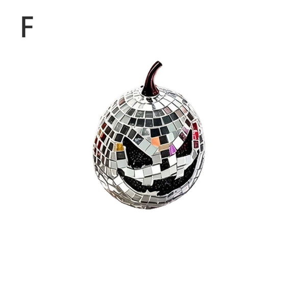 Glass Mosaic Artificial Disco Pumpkin, Halloween Party Home Decor