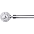 thumbnail image 1 of Glass Mosaic Ball Finials Curtain Rod，3/4” Adjustable Curtain Rod，28-48 Inch，Chrome, 1 of 7