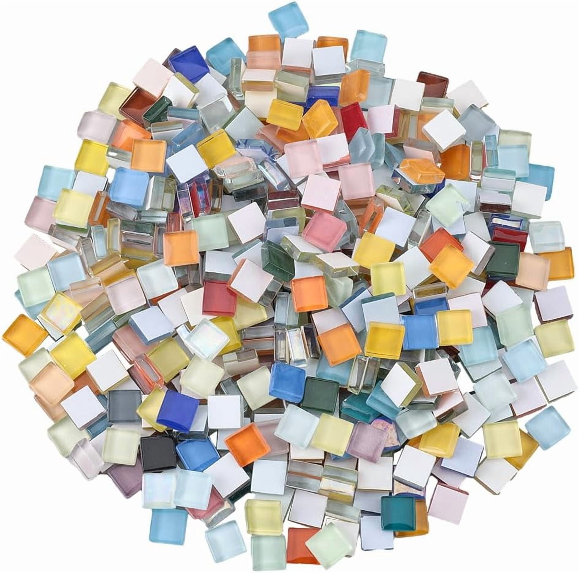 Glass Mosaic Tiles Square Mosaic Stained Picture Frames Glass Strips for Disco Ball Decor Home Decoration Art Crafts colorful DIY