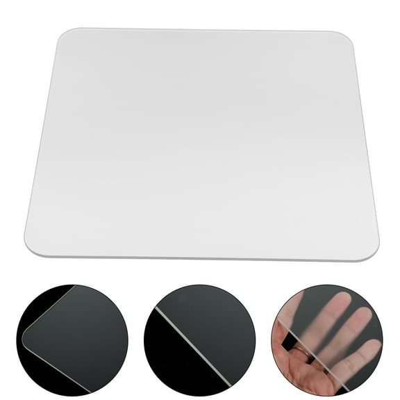 FRCOLOR  Clear Glass Mouse Pad, Ergonomic Design, Smooth Feel, Transparent, for Office