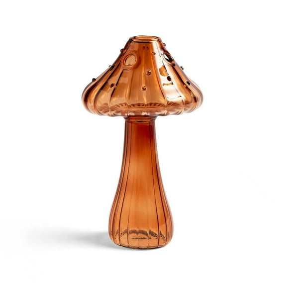 Glass Mushroom Vase Aromatherapy Bottle Decorative Ornament,Creative Mushroom Cups - Hydroponic Plant Vases Mushroom Glass Vases for Home Garden Office Living Room Decoration