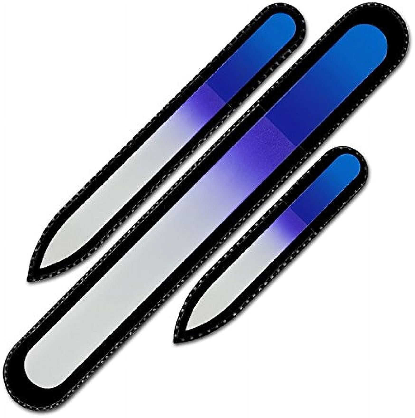 Glass Nail File 3Pack Crystal Nail File Bag Best Glass Nail File
