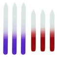 thumbnail image 1 of Glass Nail File , 6 Pcs Glass Fingernail File For Natural Nail Manicure Tool, Travel Nail File Stocking Stuffers Christmas Gifts - Red+purple, 1 of 6