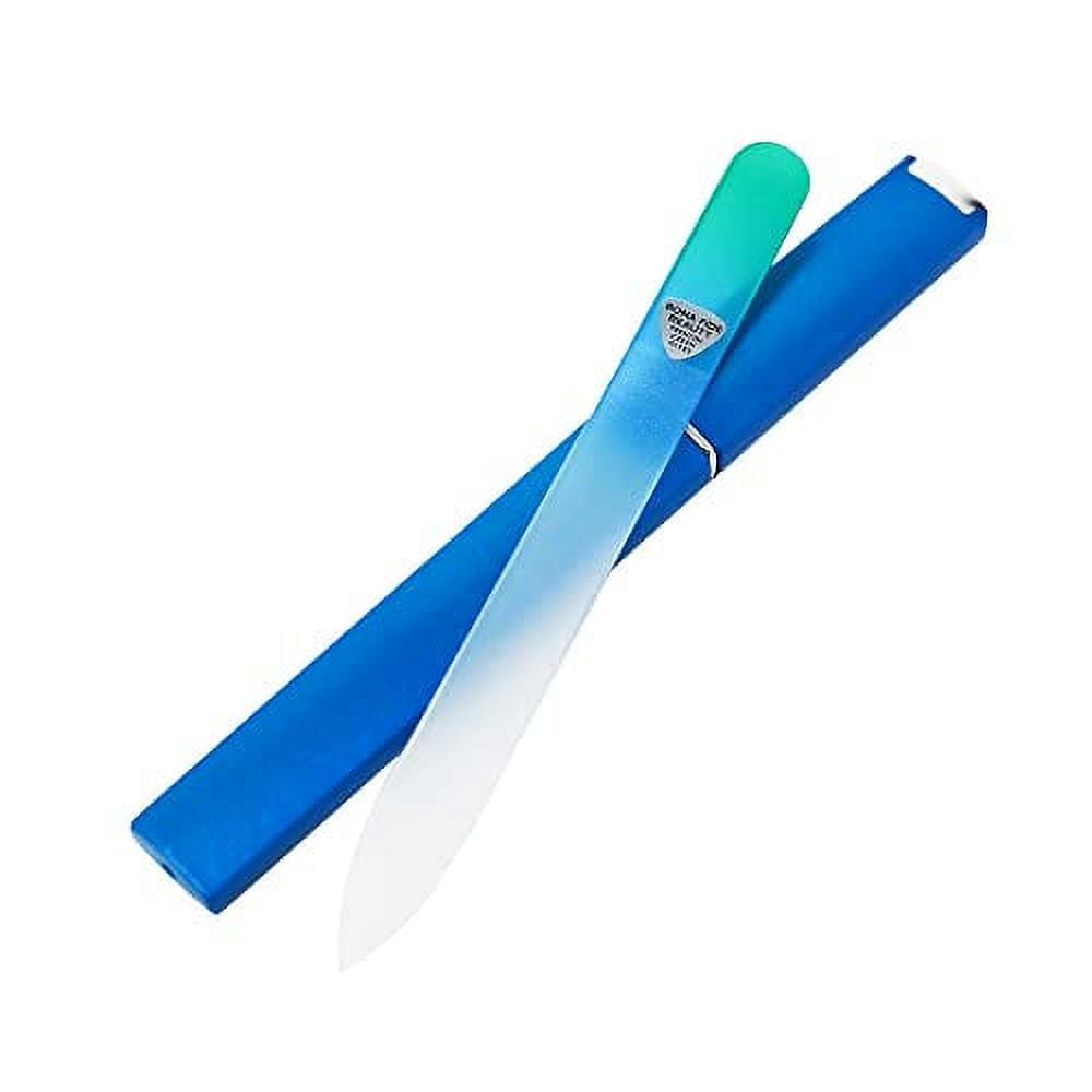 Glass Nail File with Case, Bona Fide Beauty Glass Fingernail File for