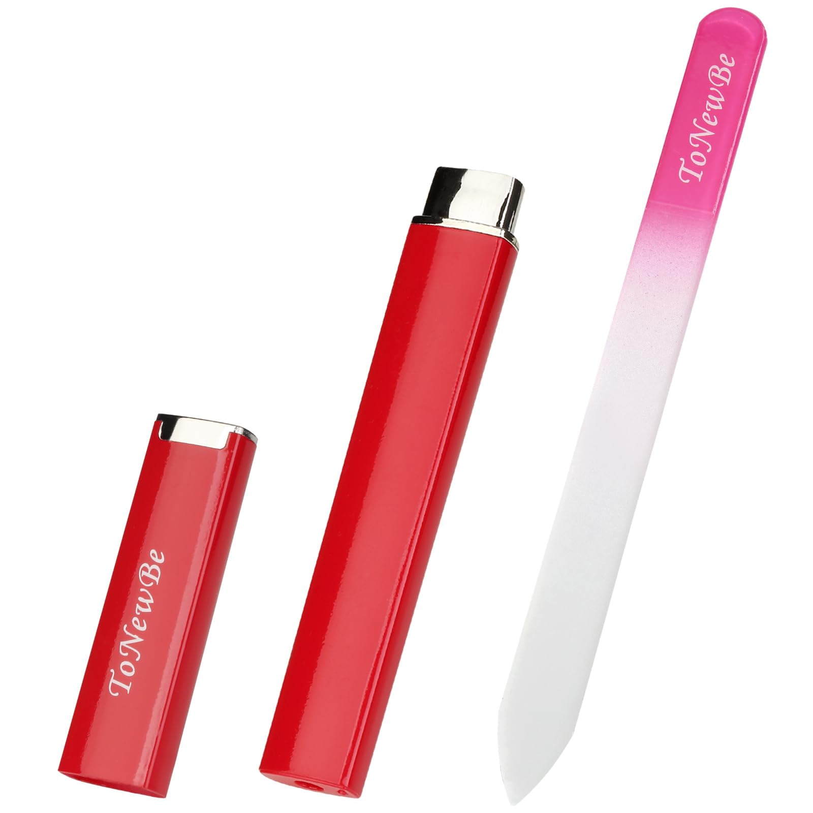 Glass Nail File in Case, Crystal Nail File, Glass Fingernail File