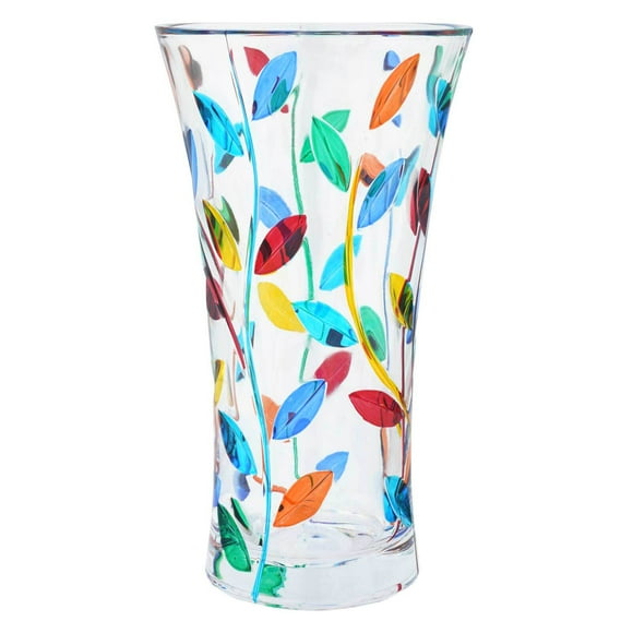 Glass Of Venice Murano Italian Handmade Crystal Bouquet Flower Vase - Multicolor