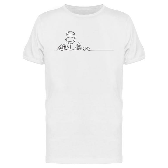 Glass Of Wine T-Shirt Men -Image by Shutterstock, Male Medium