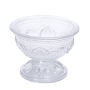 Glass Offering Bowl for Buddha Altar,Holy Water Bowl with Candle Holder,Glass Holy Water Offering Bowl for Altar Prayer,Handmade Devotional Bowl for Prayer Meditation,Versatile Home Decor,White,2"