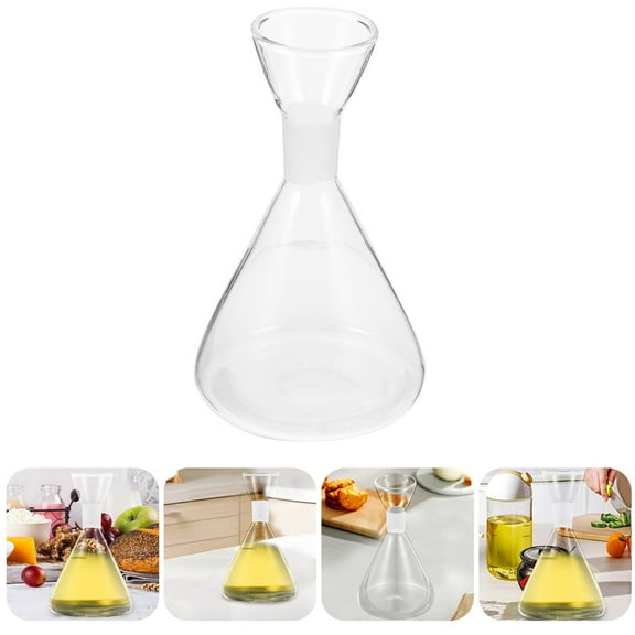 Glass Oil Dispenser Bottle: 250ml Non- Drip Spout Vinegar Cruet Bottle Pourers Glass Oil Dispenser Sauce Jar Condiment Container for Kitchen