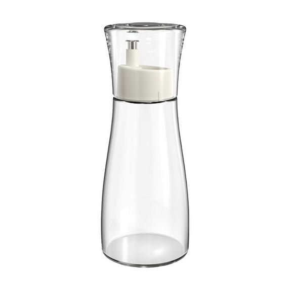 Glass Oil Dispenser Bottle with Spout and Lid Clear Refillable Kitchen Container for Cooking Vinegar Olive