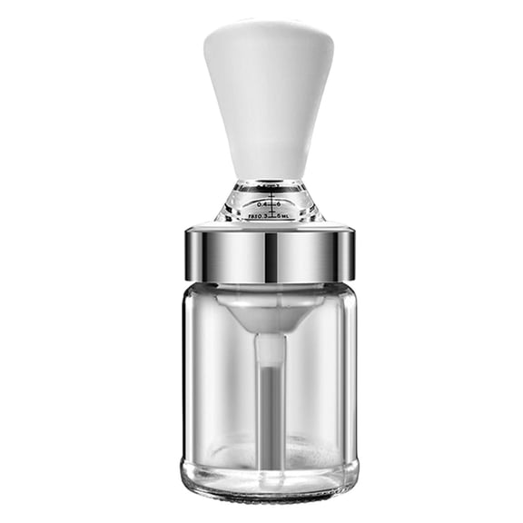 Glass Oil Dispenser with Silicone Brush - 135ML Precision Oil Bottle with Measurement Marks, for BBQ, Baking & Cooking - Leakproof Squeeze Design