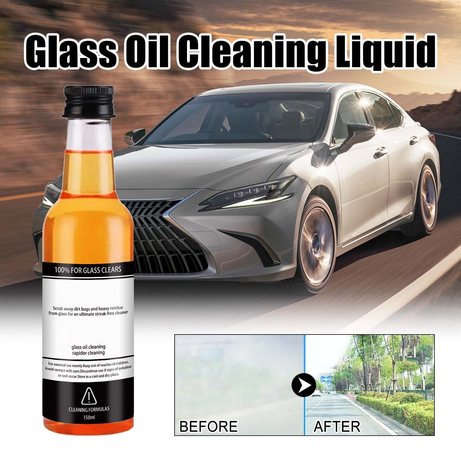 Glass Oil Film Remover, Powerful Car Window Cleaning Agent, Removes Oil ...
