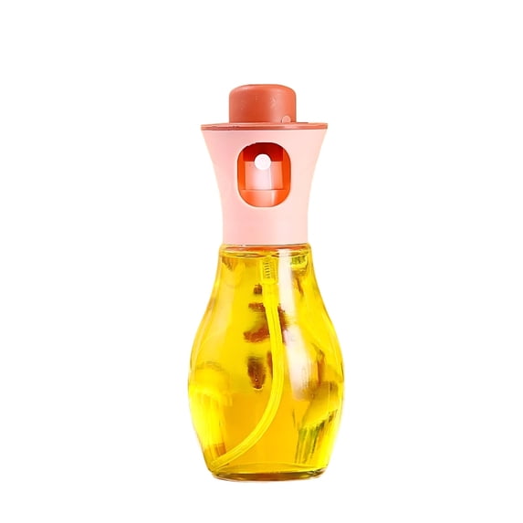 Glass Oil Sprayer For Cooking Fine Mist Nozzle Pump Dispenser For BBQ Grill Baking 150 180 200ML Capacity Hygienic Lid Easy Refill Dishwasher Safe For Olive Oil Vinegar Dressings,Pink