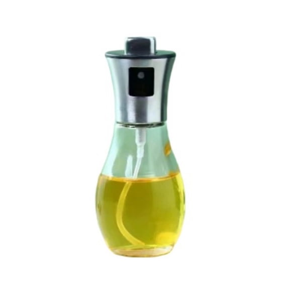 Glass Oil Sprayer For Cooking Fine Mist Nozzle Pump Dispenser For BBQ Grill Baking 150 180 200ML Capacity Hygienic Lid Easy Refill Dishwasher Safe For Olive Oil Vinegar Dressings,Silver