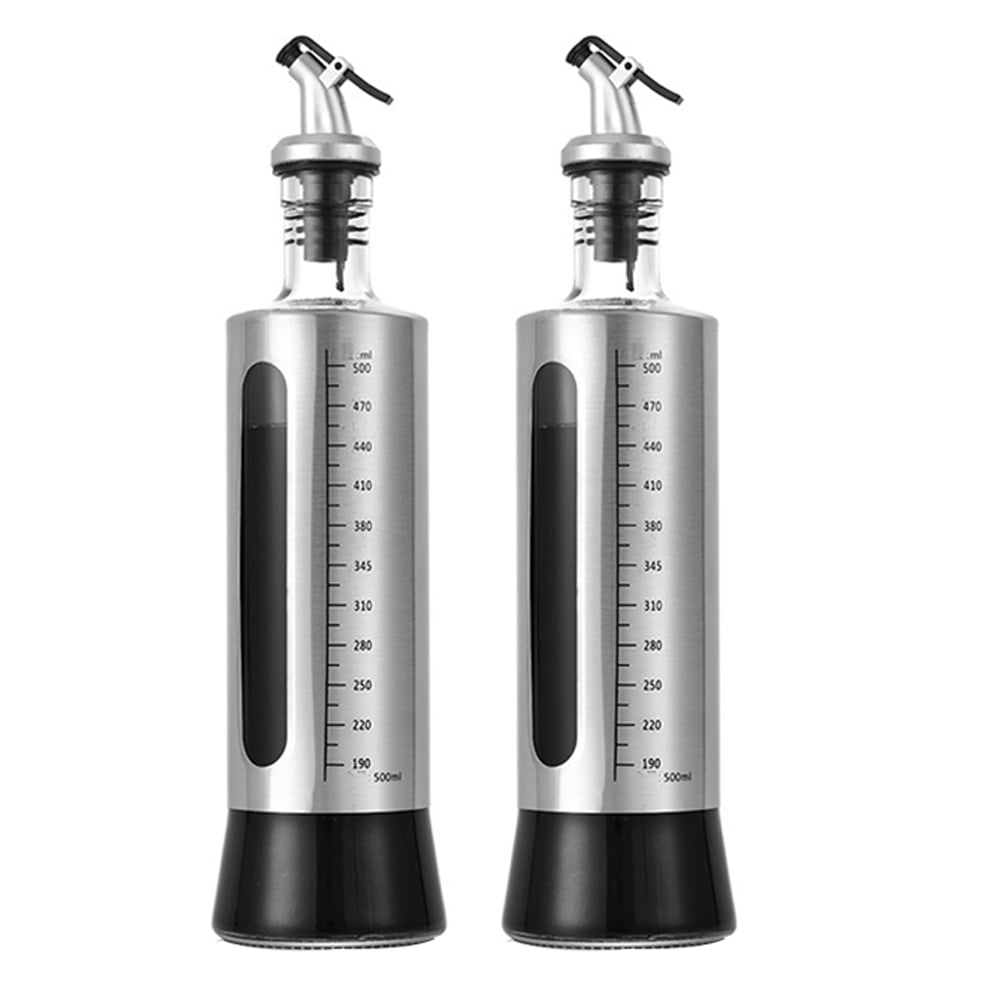 Glass Oil and Vinegar Dispenser, Olive Oil Dispenser, Wide Opening for