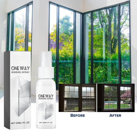 Glass, One Way Mirror Solution, Reflective for Glass, Privacy Window, 30Ml 1Pc Portable Formula for Quick, Streak-Free Mirror Effect Application on Smooth Glass Surfaces