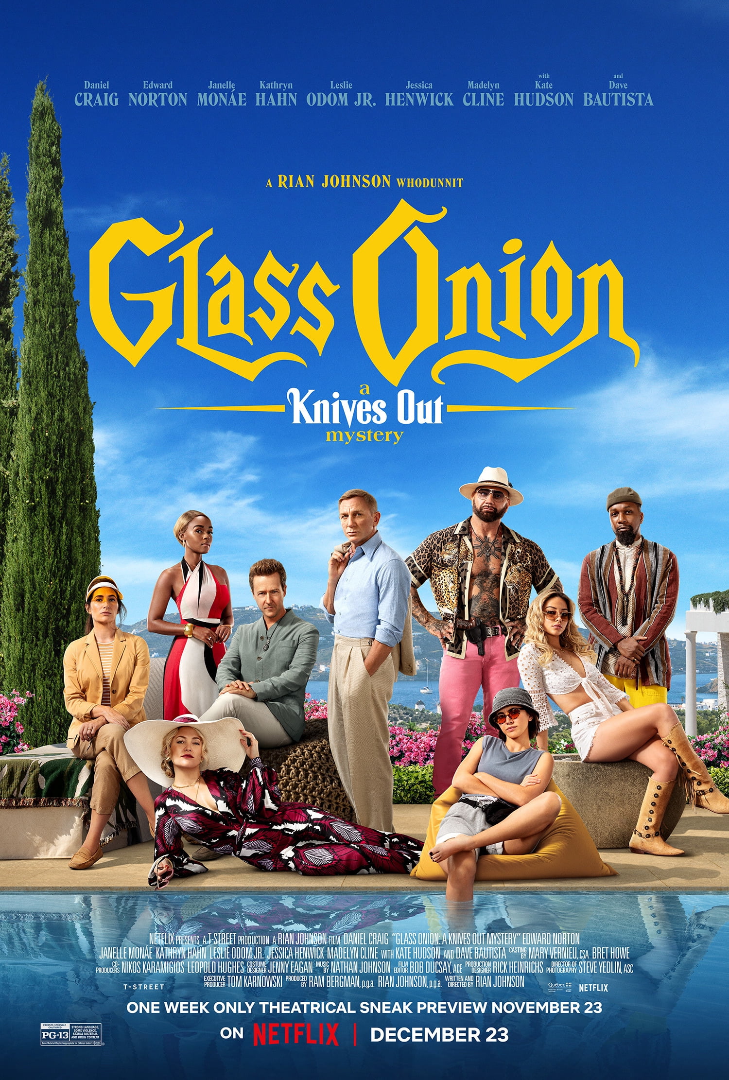 Glass Onion: A Knives Out Mystery (2022 Comedy,Crime,Mystery D v D