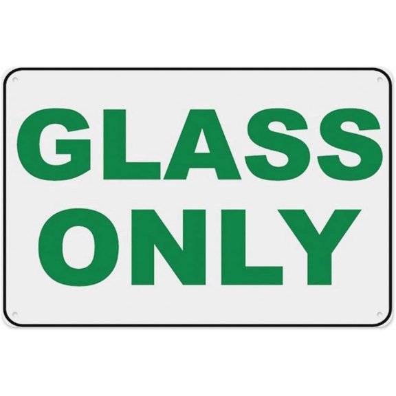 Glass Only Tin Sign Warning Metal Sign Vintage Wall Decor for Home Farm Bar Coffee Shop Club Decoration 8x12 Inch