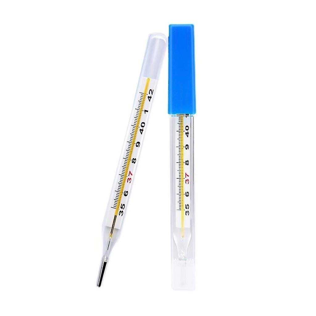 Glass Oral Thermometer For Adults - Accurate Fever Measurement (35-42c)