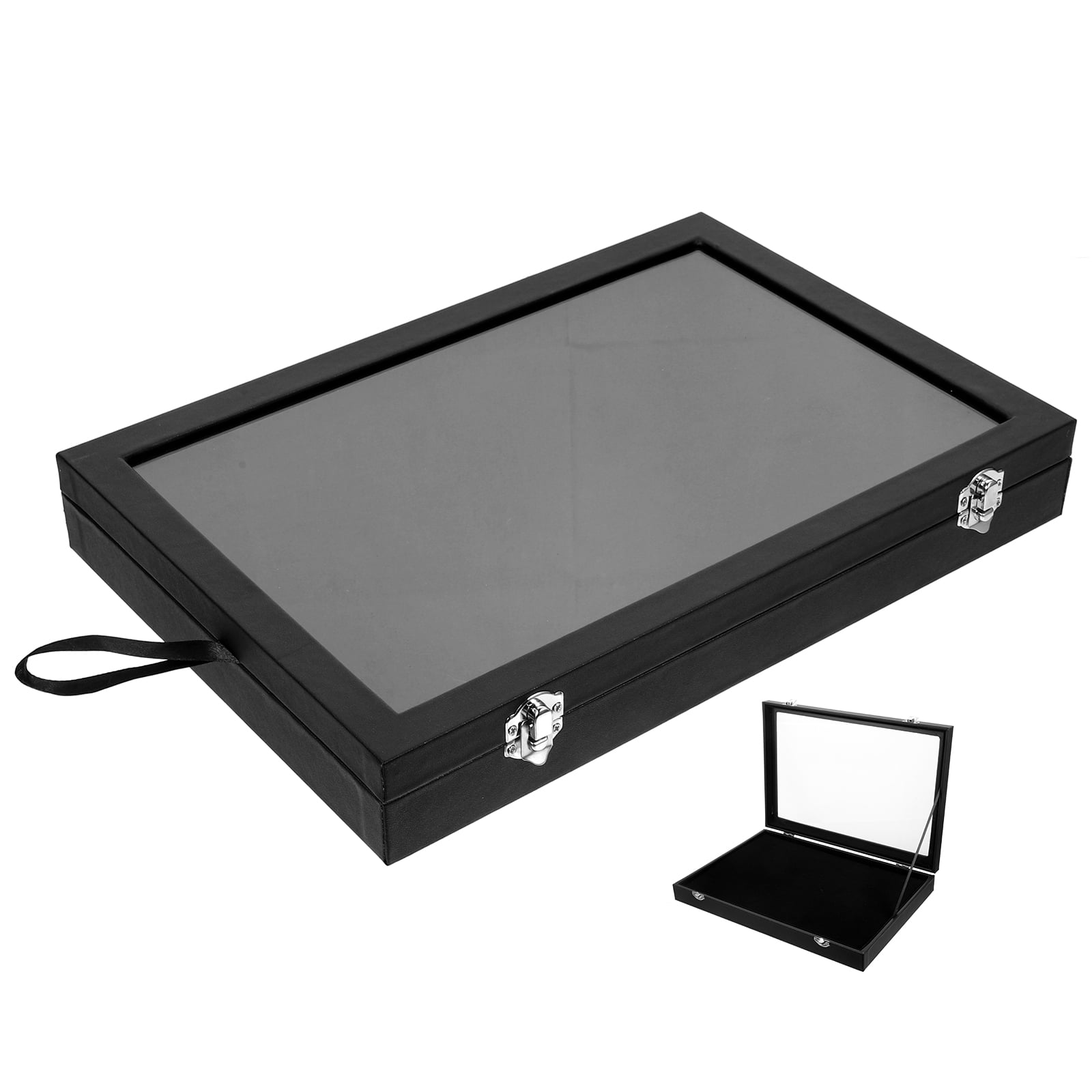 Glass Organizer Containers Medal Jewelry Display Box with Lid