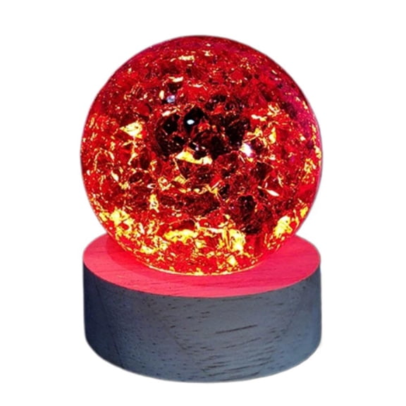 Glass Ornament, 2.34 Inch Translucent Ice-Cracked Ball, Creates Romantic Light and Shadow Effects, Ideal for Holiday Decor and Tabletop Displays