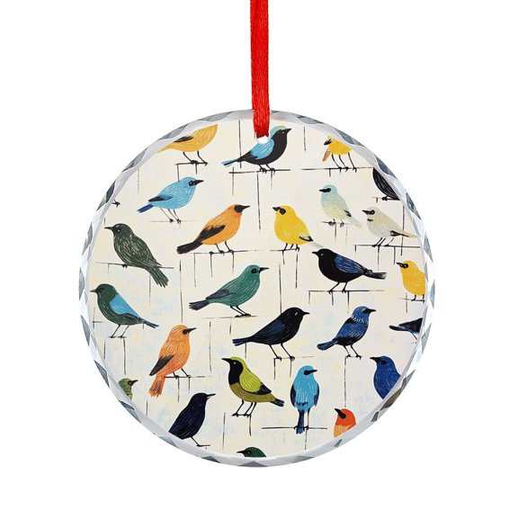 Glass Ornament Whimsical & Playful Bird Christmas Ornaments Crystal Hanging Seasonal Spring Summer Unique Home Decor