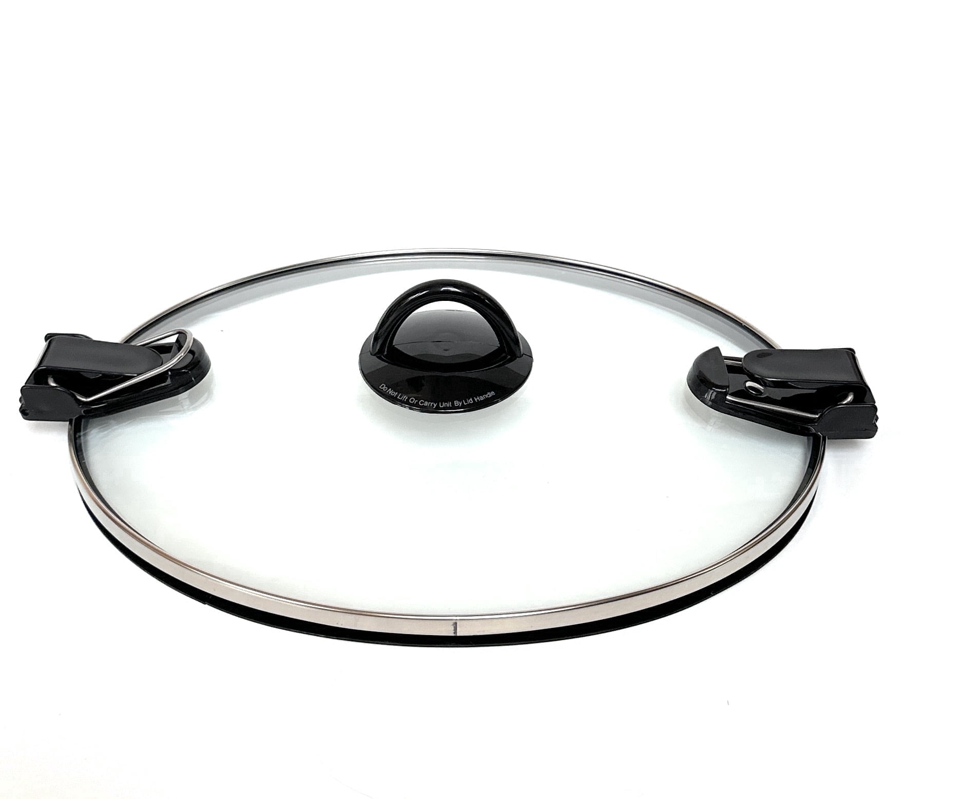 Replacement Locking Glass Lid for 7 Quart Slow Cooker, Oval Tempered Glass Lid with Clips