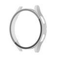 thumbnail image 1 of Glass+ PC Case for Samsung Galaxy Watch 4 44mm 40mm,All Around Coverage Protective Bumpers for Galaxy Watch 4 - white, 1 of 7