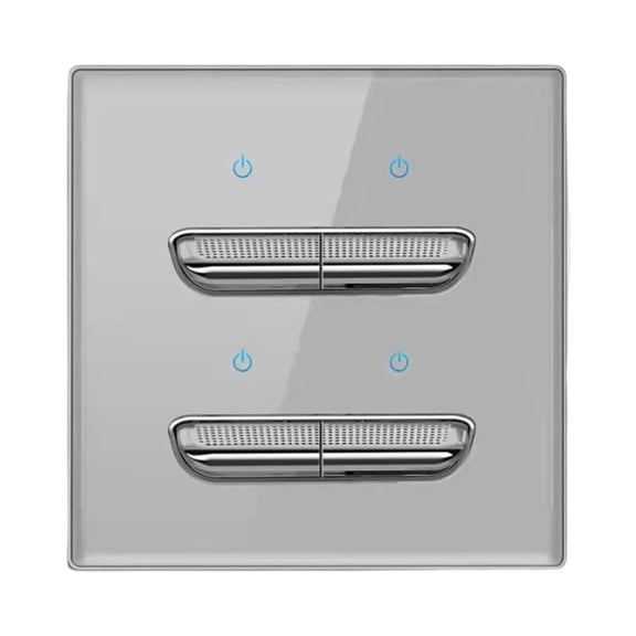 Glass & PC Wall Mounted Toggles Switches with Resets Function LED Illuminates Panel Simple Installation for Modern Interiors