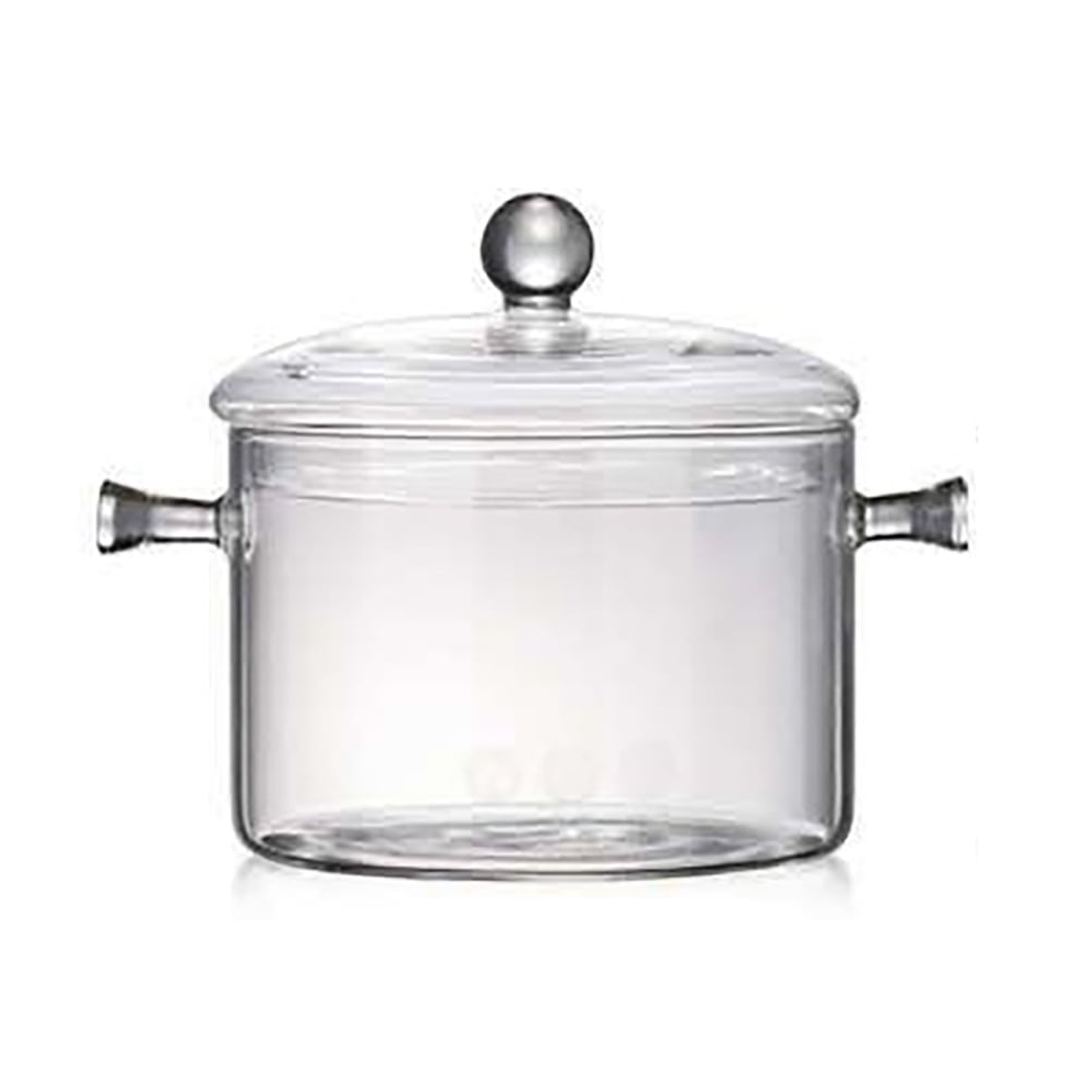 Glass Pasta Noodles Bowls Heat Resistant Glass Cooking Pot with Lid