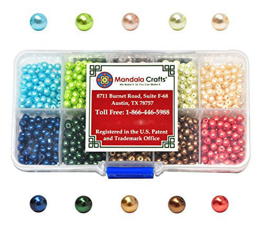 Glass Pearl Beads for Jewelry Making, Faux Pearls for Crafts with