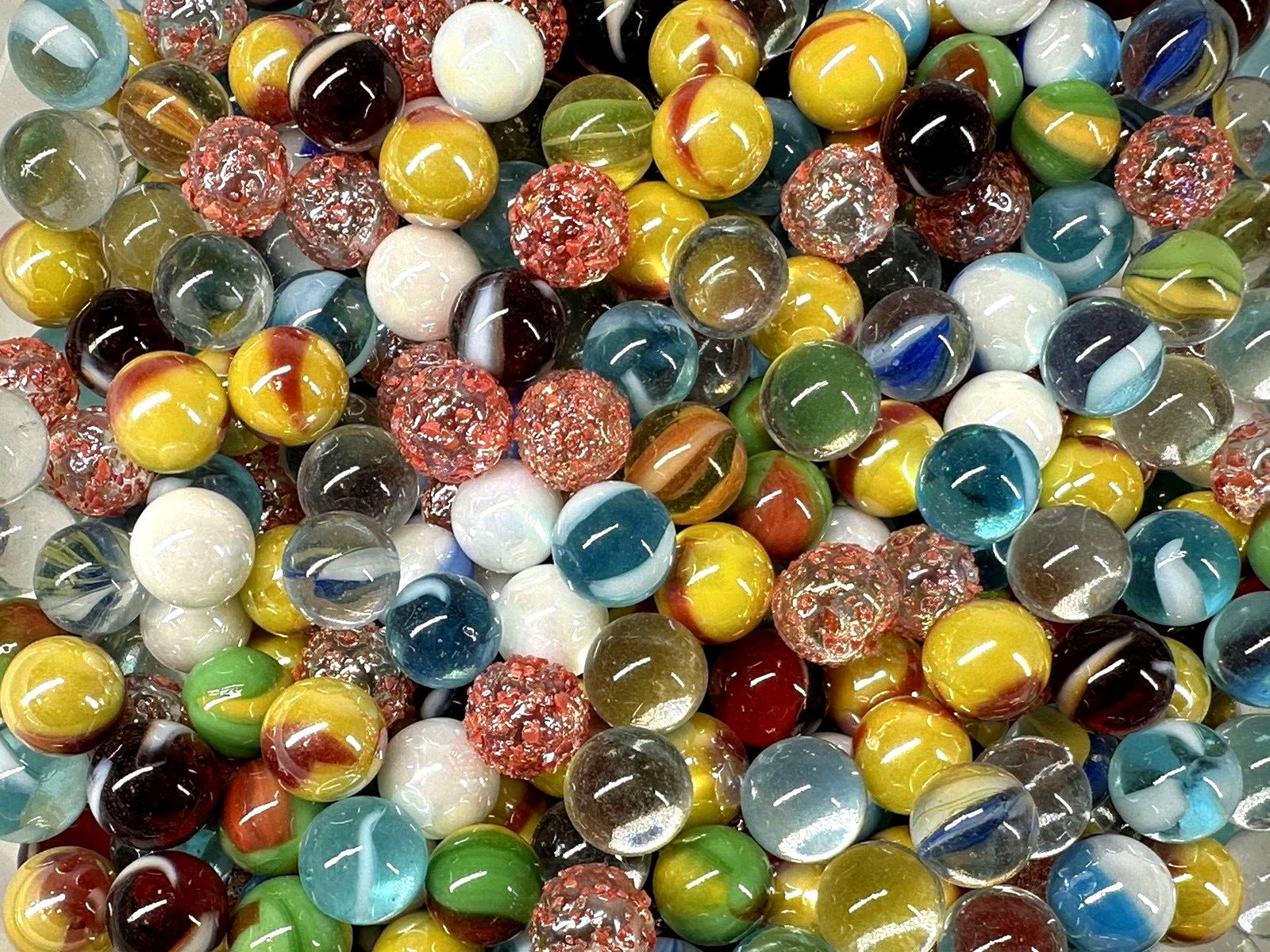 Glass Pee Wee 12mm Toy Marbles (Set of 50) from Bulk Random Assortment ...