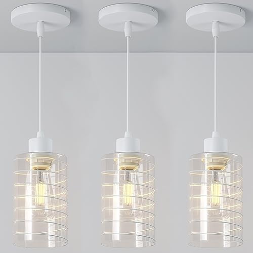 Glass Pendant Lights Modern Island Light Fixtures 3 Pack Cool Pendant Lighting for Kitchen Island$$Tools & Hardware Other