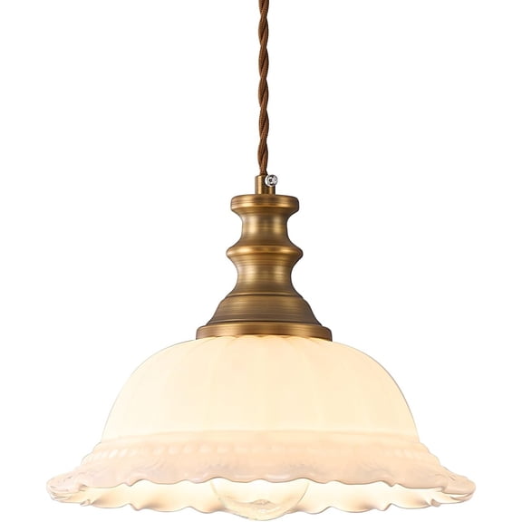 Glass Pendant Lights Modern Pendant Lighting Fixtures Hanging Lamp Brushed Finish Hanging Light Fixture for Kitchen Island Bedroom Dining Room Coffee Shop Hallway Hotel Living Room