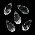 thumbnail image 1 of Glass Pendants Faceted Teardrop Charms Clear 20x10mm Hole: 1.2mm, 1 of 2